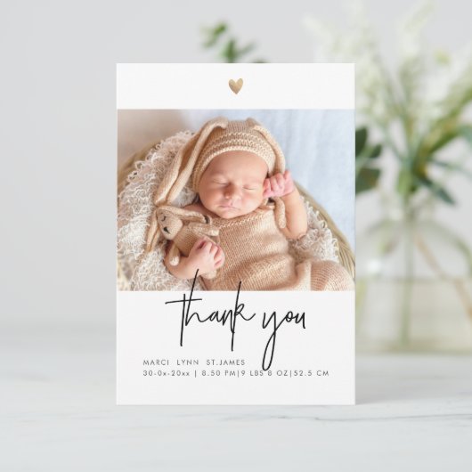 Script de signature de Baby shower Merci (Debout devant)