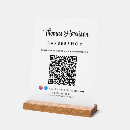 Script de signature élégant Code QR Entreprise (Angle)