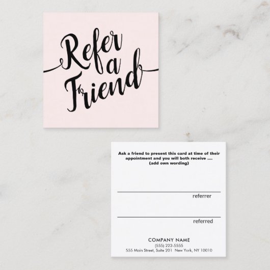 Script de signature rose - Référence client (Devant / Derrière)