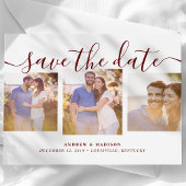 Script de signature Trois photos Marron Carte de s