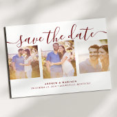 Script de signature Trois photos Marron Carte de s