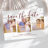 Script de signature Trois photos Marron Carte de s