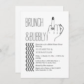 Script De Texte Minimal Brunch Et Invitation Bubbl (Devant / Derrière)