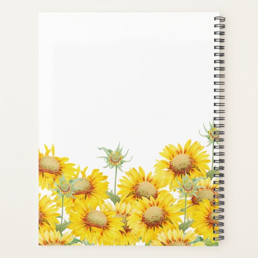 Script de tournesol d'aquarelle personnalisé (Dos)