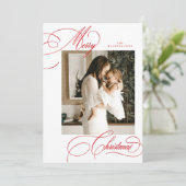 Script de vacances moderne Joyeux Carte photo de N (Debout devant)