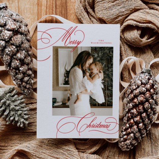 Script de vacances moderne Joyeux Carte photo de N
