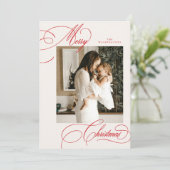 Script de vacances moderne Joyeux Carte photo de N (Debout devant)