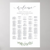 Script de verdure rustique Tableau de siège alphab (Devant)