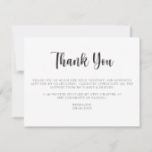 Script décontracté Carte de remerciements de gradu (Dos)