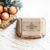 Script Decoratief Ornament Egg Carton Etiket