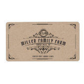 Script Decoratief Ornament Egg Carton Etiket (Voorkant)