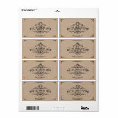Script Decoratief Ornament Egg Carton Etiket (Full Sheet)