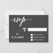 Script d'écriture manuscrite RSVP en gras blanc su (Devant)