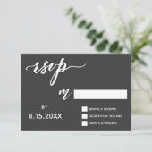 Script d'écriture manuscrite RSVP en gras blanc su (Debout devant)
