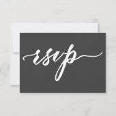 Script d'écriture manuscrite RSVP en gras blanc su (Dos)