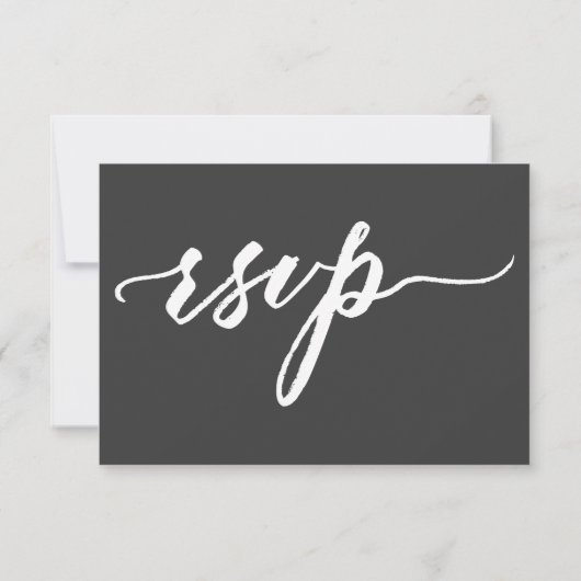 Script d'écriture manuscrite RSVP en gras blanc su (Dos)