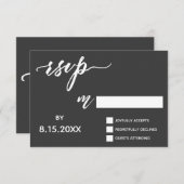 Script d'écriture manuscrite RSVP en gras blanc su (Devant / Derrière)
