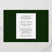 Script d'encre or moderne Emerald Grad Carte photo (Verso)