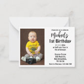 script design garçon 1er anniversaire invitation p (Devant)