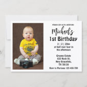 script design garçon 1er anniversaire invitation p (Devant)