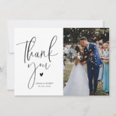 script design moderne mariage carte de remerciemen (Devant)