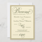 Script Devenir une seule Faire-part de mariage chr (Devant)