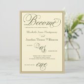 Script Devenir une seule Faire-part de mariage chr (Debout devant)