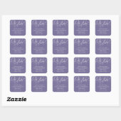 Script Diagonalen in Plum Baby shower Sticker (Vel)
