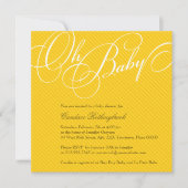 Script Diagonals dans une invitation au Baby showe (Devant)