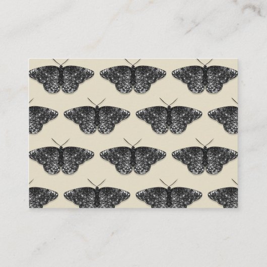 Script Diaper Raffle w/Sparkly Black Butterflies Informatiekaartje (Achterkant)