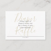 Script Diaper Raffle w/Sparkly Black Butterflies Informatiekaartje (Voorkant)