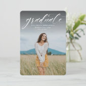 Script diplôme bleu une photo faire-part (Debout devant)