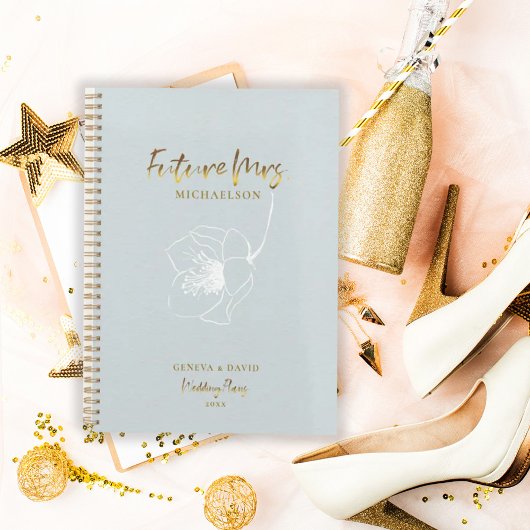Script doré Future Mrs. Bleu Blush