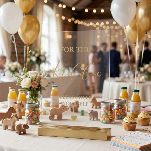 Script Doré Pour les Faveurs de Mariage des Enfant
