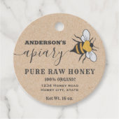 Script du logo Kraft Bee apiary étiquette de pot d (Devant)