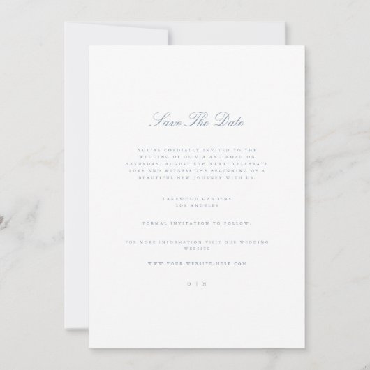Script Dusty Bleu & Blanc Enregistrer La Carte Dat (Devant)