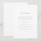 Script Dusty Bleu & Blanc Enregistrer La Carte Dat (Devant / Derrière)