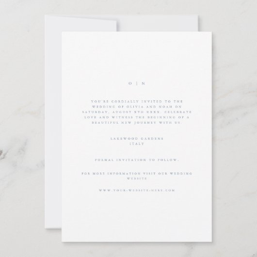 Script Dusty Bleu & Blanc Enregistrer La Carte Dat (Dos)