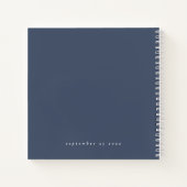 Script Dusty Blue Newlyweds Mariage livre d'hôtes (Dos)