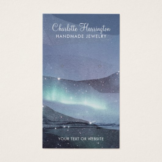 Script Earring Blue Mountains Bijoux Carte d'affic (Devant)