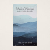 Script Earring Blue Mountains Jewelry Display Card (Devant)