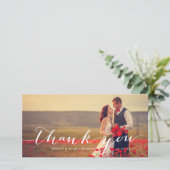 Script écriture manuscrite | Carte photo mariage M (Debout devant)