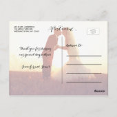 Script écriture manuscrite | Carte postale mariage (Dos)