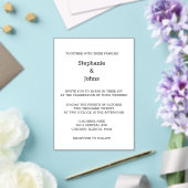 Script Eenvoudig Zwart Wit Minimaal Elegant Huweli Acryl Uitnodigingen (Insitu (Huwelijk))