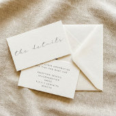 Script effect, de details witte achtergrond informatiekaartje