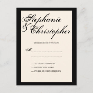 Script Elegance Wedding RSVP-reactiekaart RSVP Kaartje