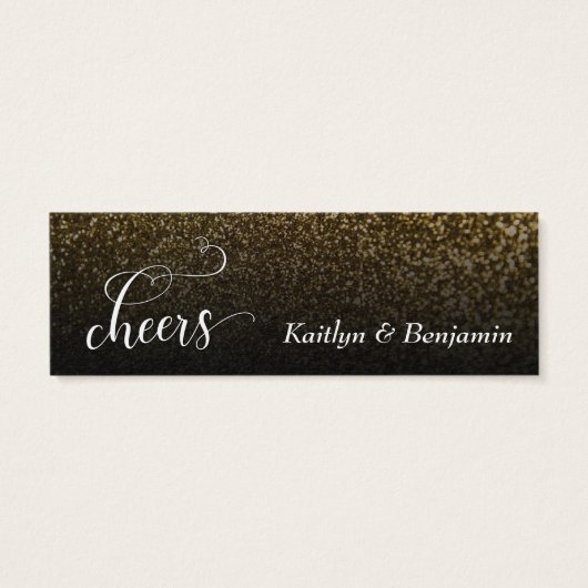 Script élégant avec billets de boisson Ombre or et (Dos)