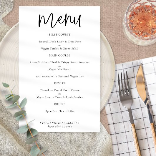 Script élégant budgétaire N'importe quel menu Mari