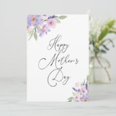script élégant carte de jour de mère heureuse (Debout devant)