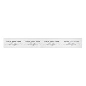 Script Elegant Dank u Zwart Wit Custom Grosgrain Lint (Voorkant)